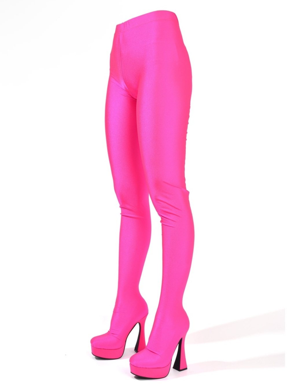 •CAPE ROBBIN• “Talina” Stretch Legging Platform Heels - Fuchsia // NIB